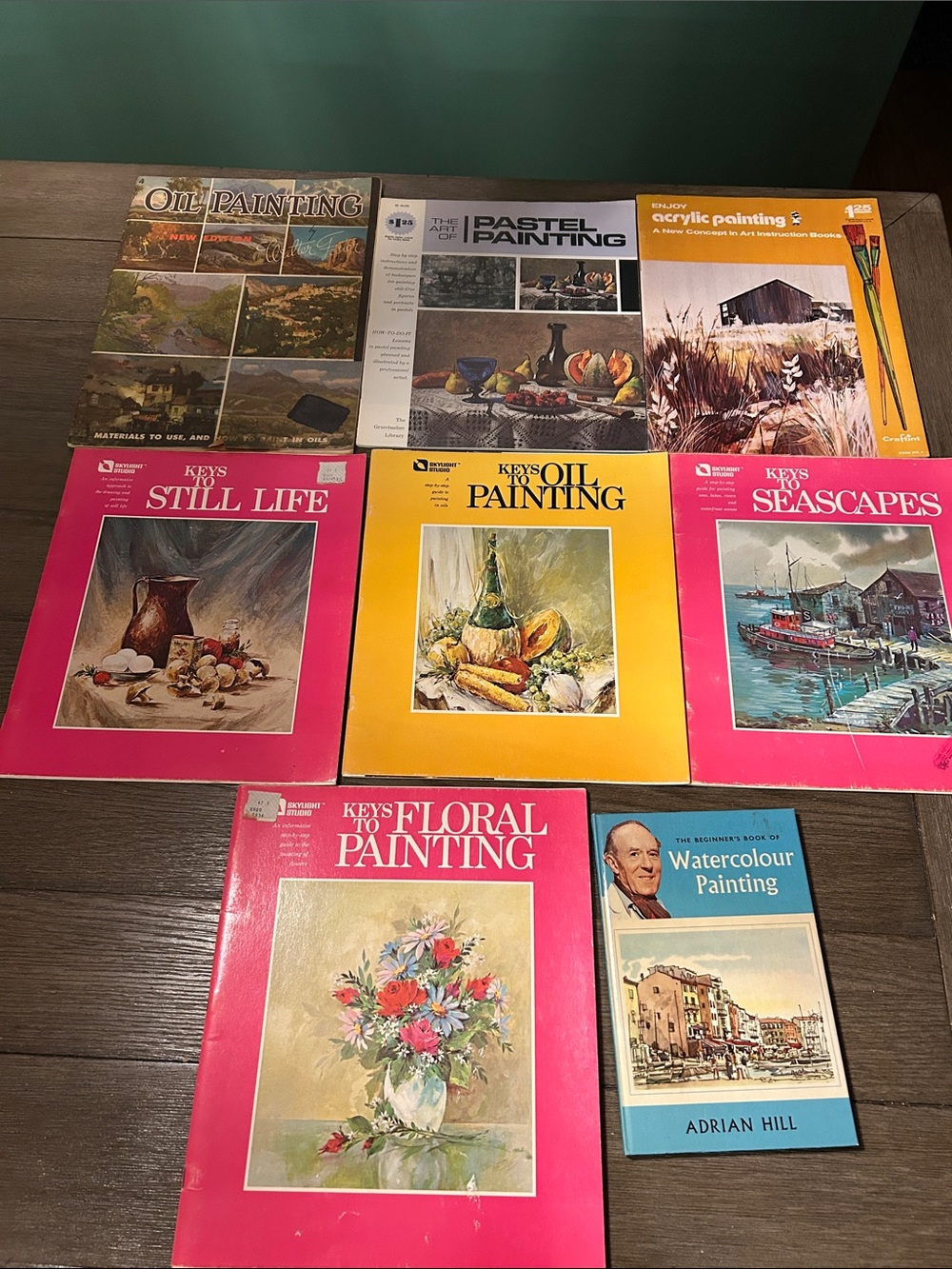 Art instruction books 8 painting oil watercolor skylight studio walter foster